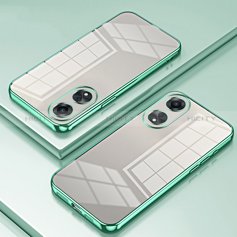 Funda Silicona Ultrafina Carcasa Transparente SY1 para Oppo A78 5G Verde