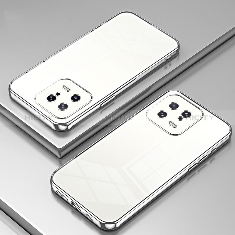 Funda Silicona Ultrafina Carcasa Transparente SY1 para Xiaomi Mi 13 5G Plata