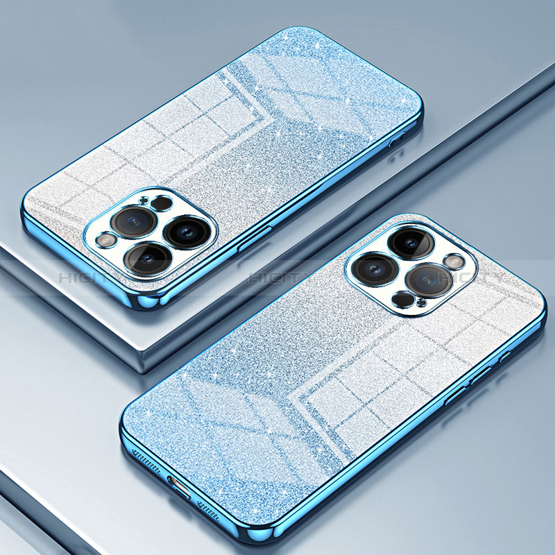 Funda Silicona Ultrafina Carcasa Transparente SY2 para Apple iPhone 14 Pro Max Azul