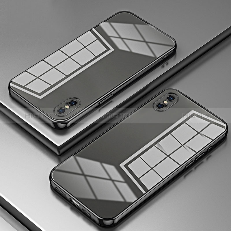 Funda Silicona Ultrafina Carcasa Transparente SY2 para Apple iPhone Xs Max Negro