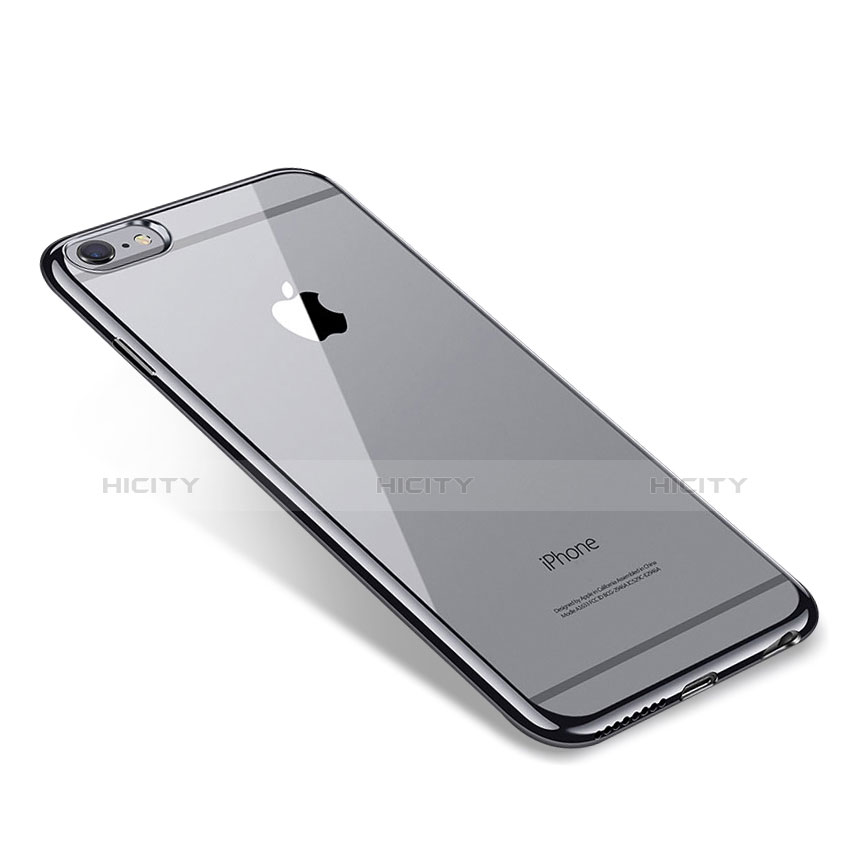 Funda Silicona Ultrafina Carcasa Transparente T09 para Apple iPhone 6 Plus Negro