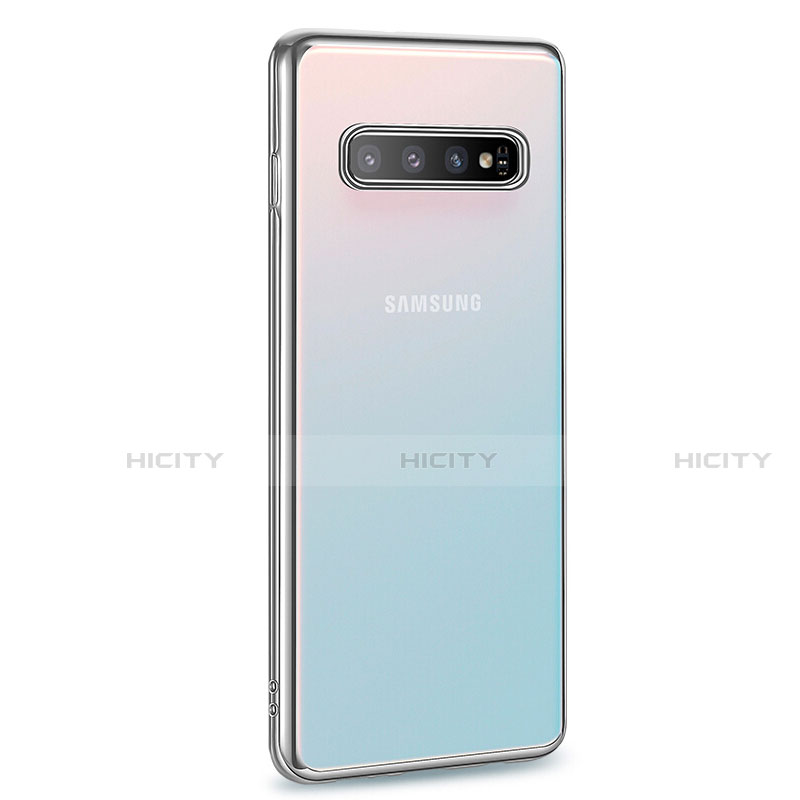 Funda Silicona Ultrafina Carcasa Transparente U03 para Samsung Galaxy S10 Plata