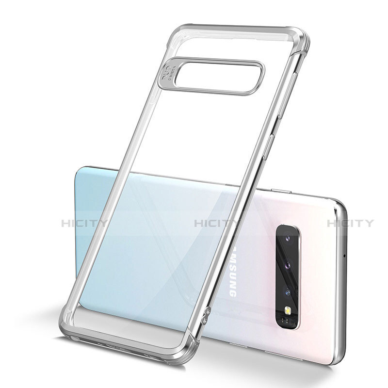 Funda Silicona Ultrafina Carcasa Transparente U05 para Samsung Galaxy S10 5G Plata