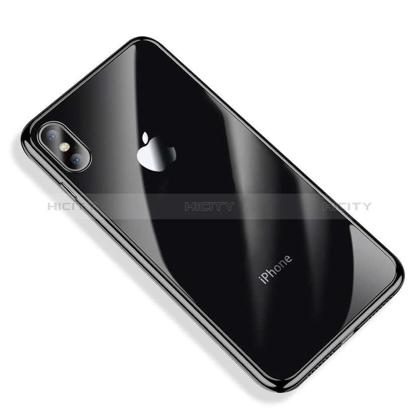 Funda Silicona Ultrafina Carcasa Transparente V03 para Apple iPhone Xs Max Negro
