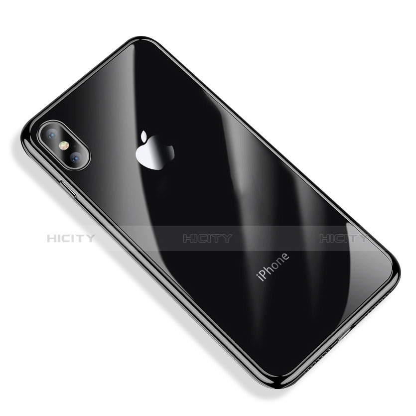 Funda Silicona Ultrafina Carcasa Transparente V03 para Apple iPhone Xs Negro