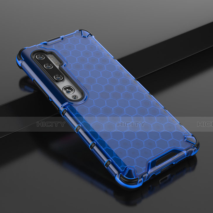 Funda Silicona Ultrafina Carcasa Transparente Z01 para Xiaomi Mi Note 10 Pro Azul