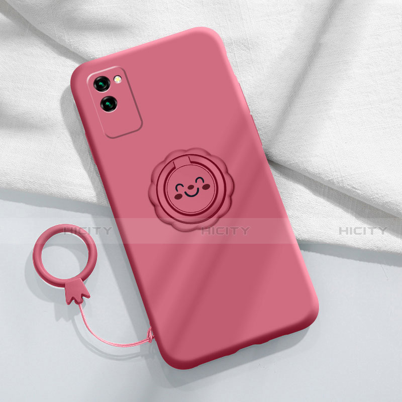 Funda Silicona Ultrafina Goma 360 Grados Carcasa C01 para Huawei Honor Play4 Pro 5G Rojo Rosa