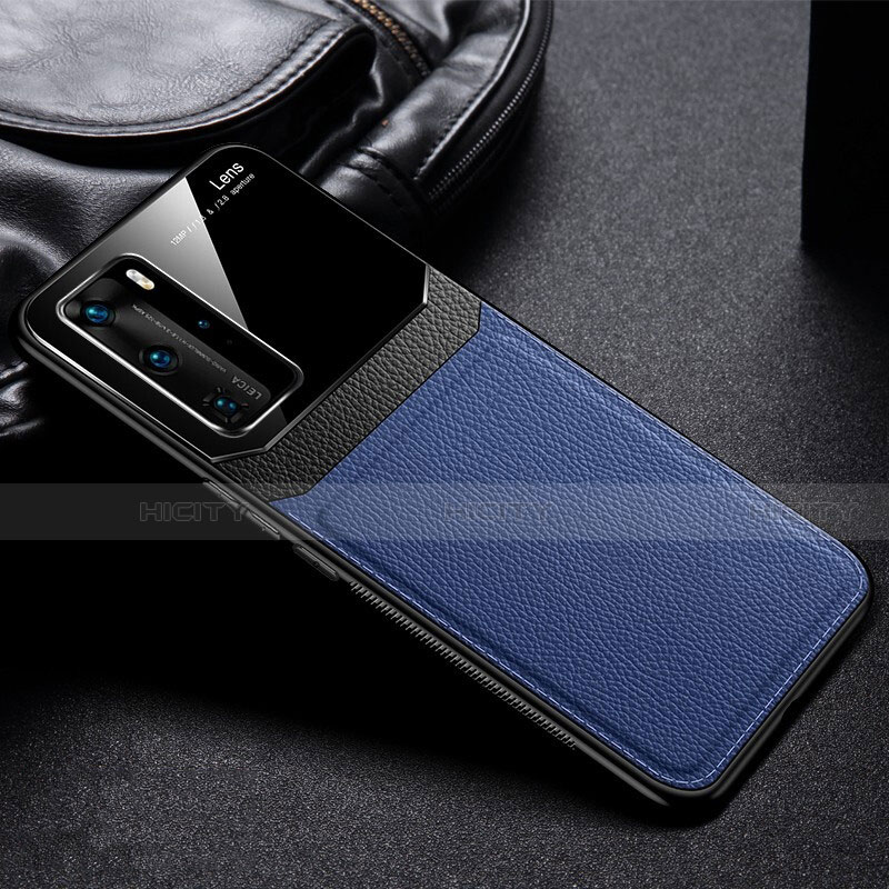 Funda Silicona Ultrafina Goma 360 Grados Carcasa C01 para Huawei P40 Pro Azul