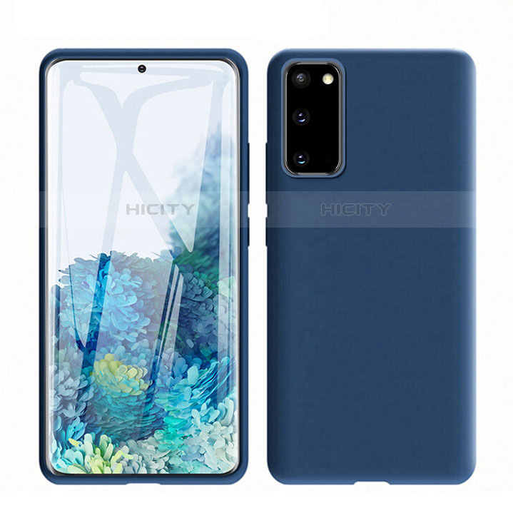 Funda Silicona Ultrafina Goma 360 Grados Carcasa C01 para Samsung Galaxy S20 5G Azul