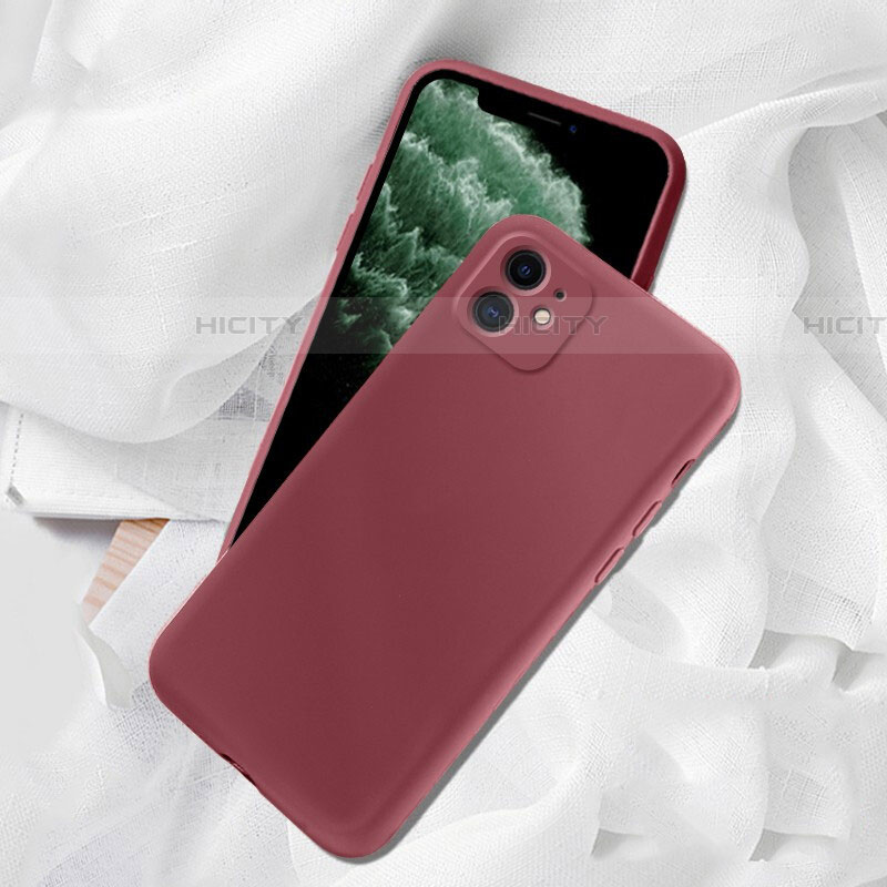 Funda Silicona Ultrafina Goma 360 Grados Carcasa C02 para Apple iPhone 11 Rojo Rosa