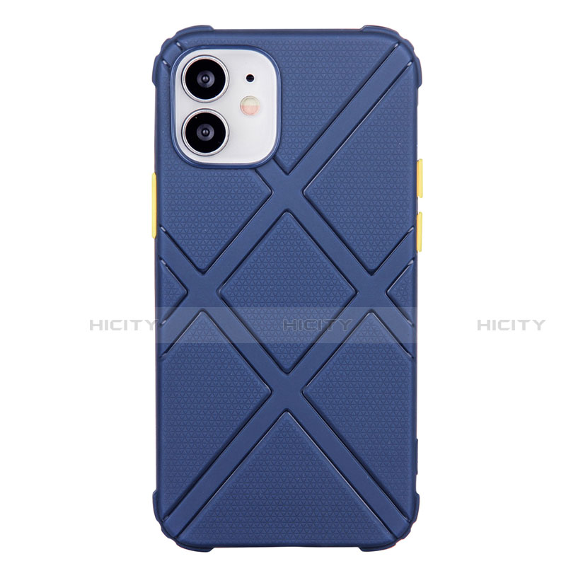 Funda Silicona Ultrafina Goma 360 Grados Carcasa C02 para Apple iPhone 12 Azul