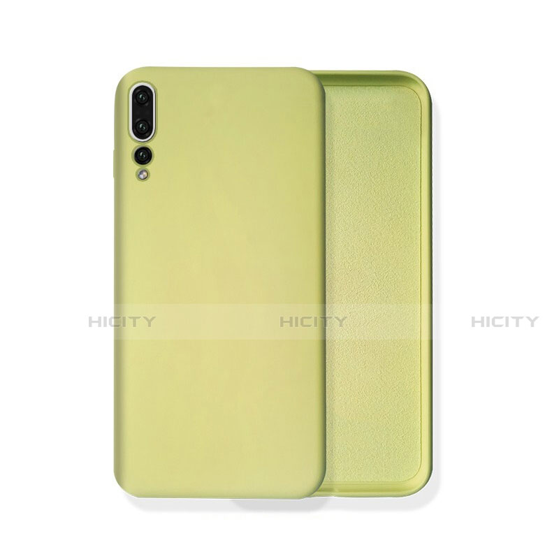 Funda Silicona Ultrafina Goma 360 Grados Carcasa C02 para Huawei P20 Pro Amarillo