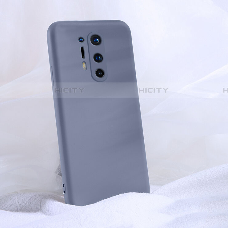 Funda Silicona Ultrafina Goma 360 Grados Carcasa C02 para OnePlus 8 Pro Gris