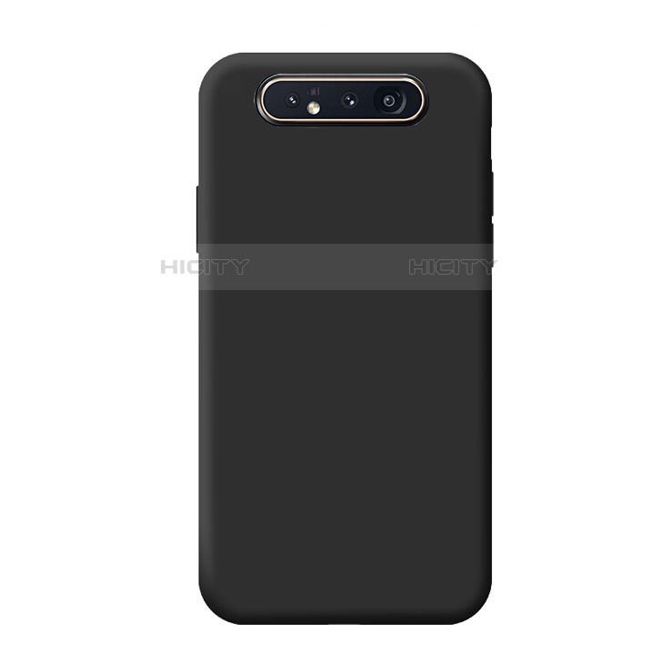 Funda Silicona Ultrafina Goma 360 Grados Carcasa C02 para Samsung Galaxy A80 Negro