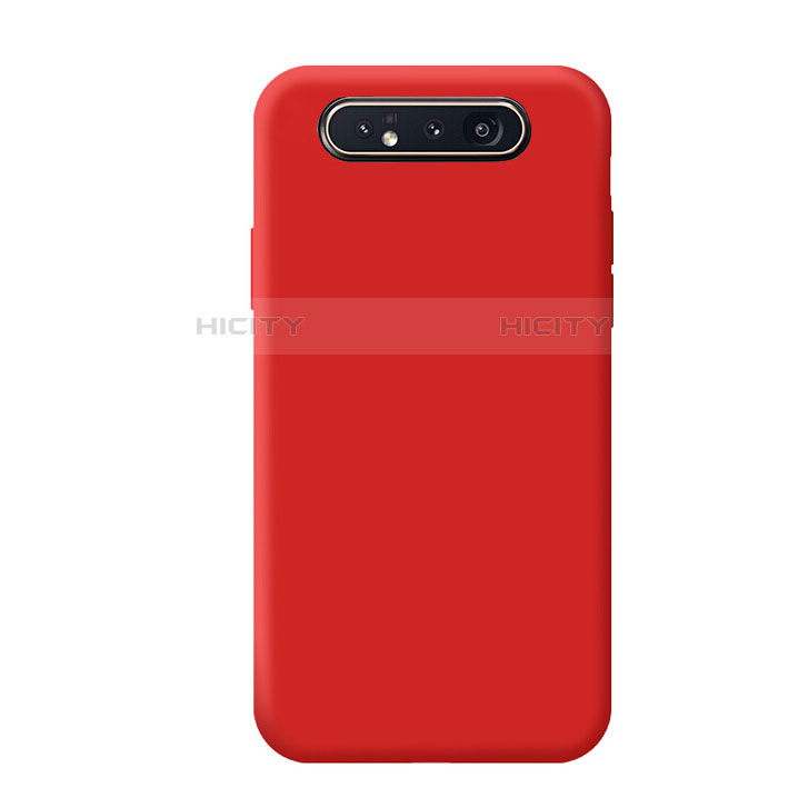 Funda Silicona Ultrafina Goma 360 Grados Carcasa C02 para Samsung Galaxy A80 Rojo