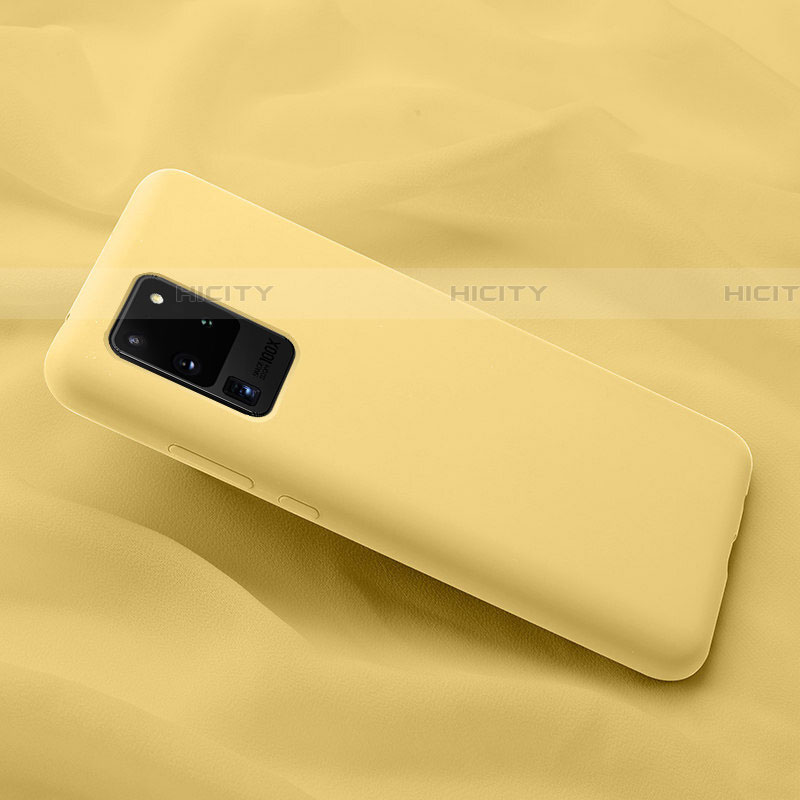 Funda Silicona Ultrafina Goma 360 Grados Carcasa C02 para Samsung Galaxy S20 Ultra 5G Amarillo