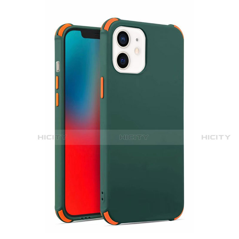 Funda Silicona Ultrafina Goma 360 Grados Carcasa C03 para Apple iPhone 12 Mini Verde Noche