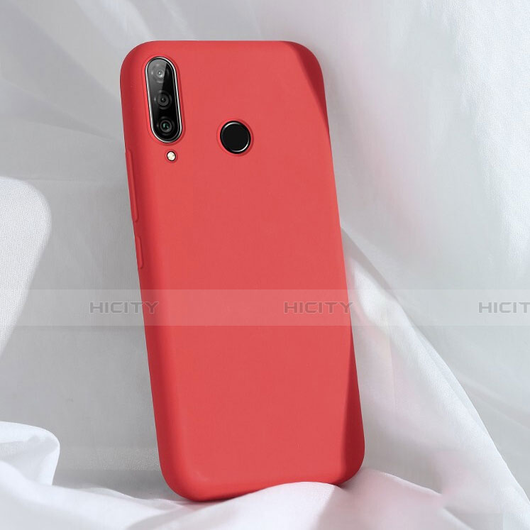 Funda Silicona Ultrafina Goma 360 Grados Carcasa C03 para Huawei P30 Lite Rojo