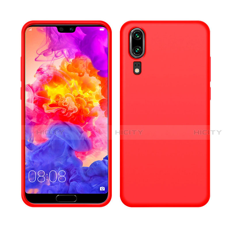 Funda Silicona Ultrafina Goma 360 Grados Carcasa C05 para Huawei P20 Rojo