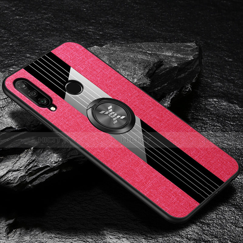 Funda Silicona Ultrafina Goma 360 Grados Carcasa C05 para Huawei P30 Lite New Edition Rosa Roja