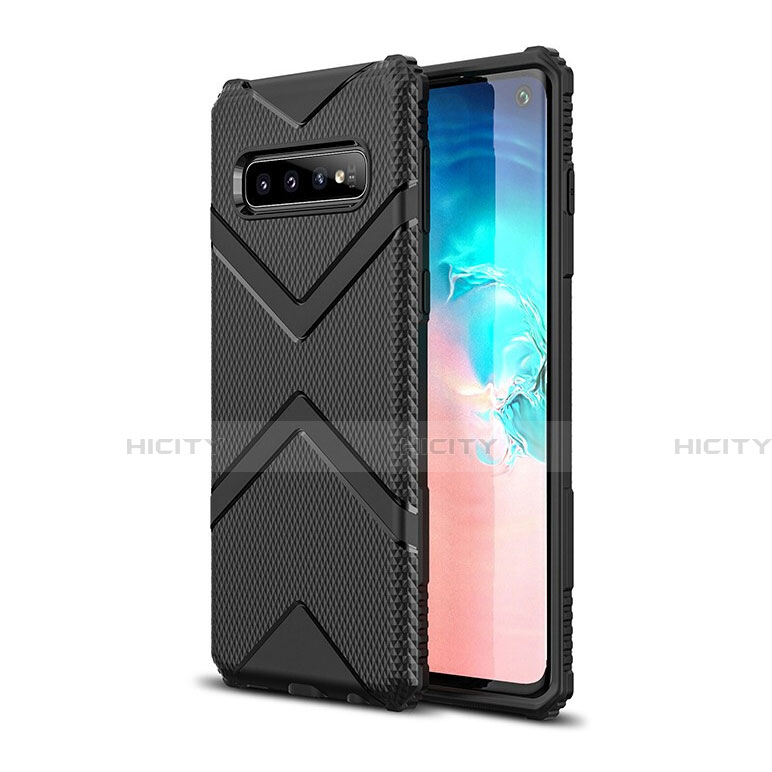 Funda Silicona Ultrafina Goma 360 Grados Carcasa C06 para Samsung Galaxy S10 Negro