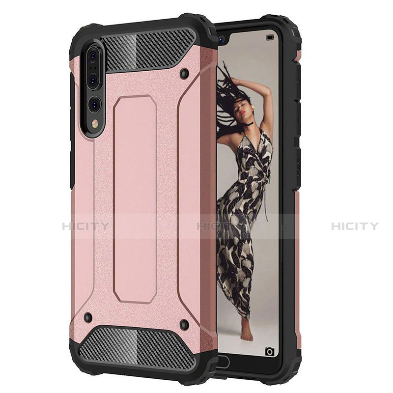 Funda Silicona Ultrafina Goma 360 Grados Carcasa C07 para Huawei P20 Pro Oro Rosa