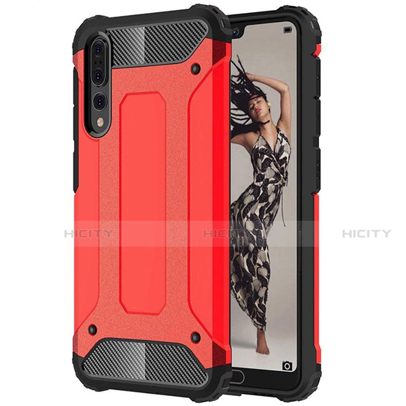 Funda Silicona Ultrafina Goma 360 Grados Carcasa C07 para Huawei P20 Pro Rojo