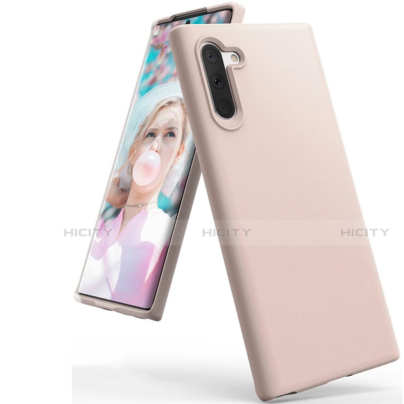 Funda Silicona Ultrafina Goma 360 Grados Carcasa C08 para Samsung Galaxy Note 10 5G Oro Rosa