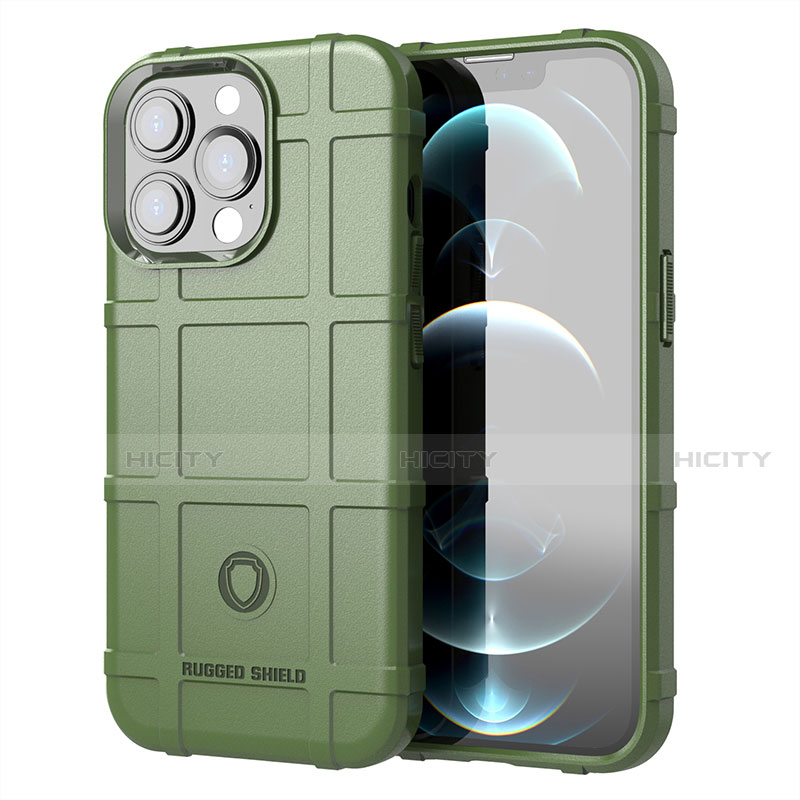 Funda Silicona Ultrafina Goma 360 Grados Carcasa G05 para Apple iPhone 13 Pro Max Verde