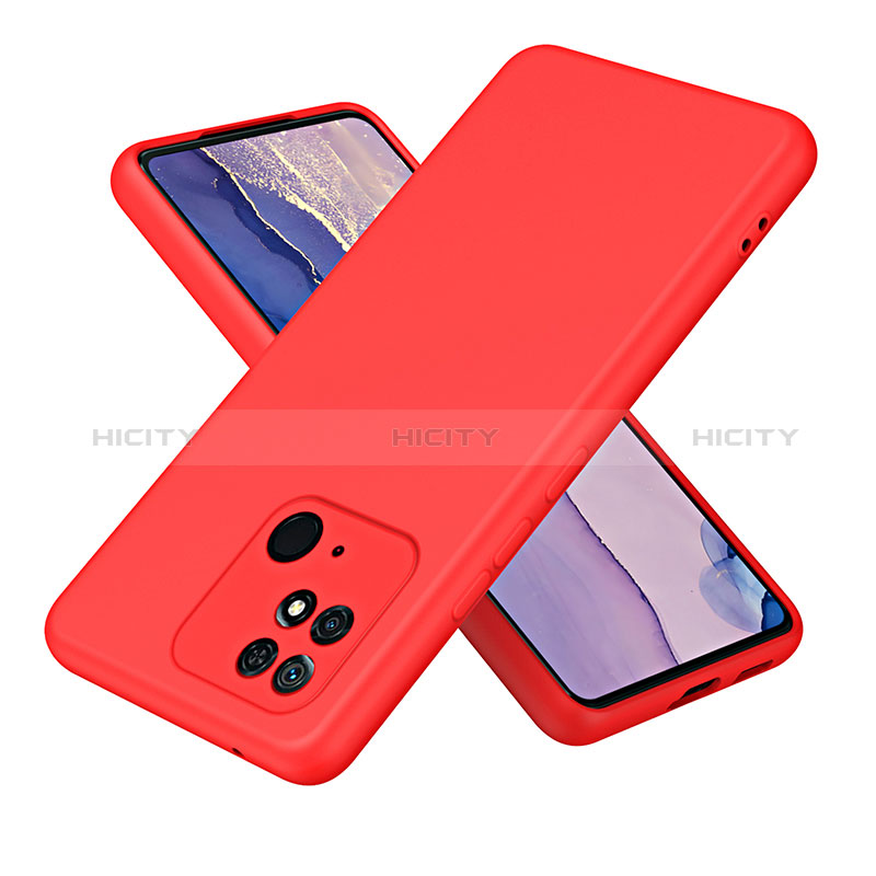 Funda Silicona Ultrafina Goma 360 Grados Carcasa H01P para Xiaomi Redmi 10 Power Rojo