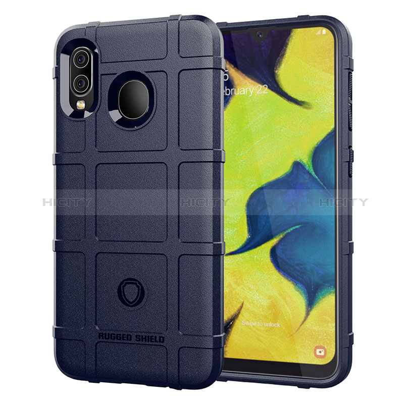 Funda Silicona Ultrafina Goma 360 Grados Carcasa J01S para Samsung Galaxy M10S Azul