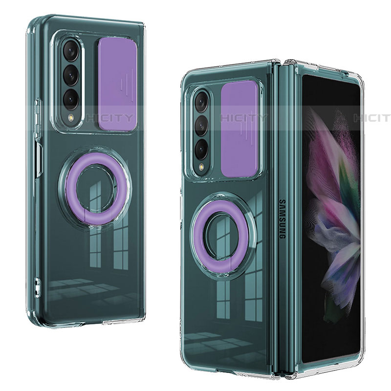 Funda Silicona Ultrafina Goma 360 Grados Carcasa MJ2 para Samsung Galaxy Z Fold4 5G Purpura Claro