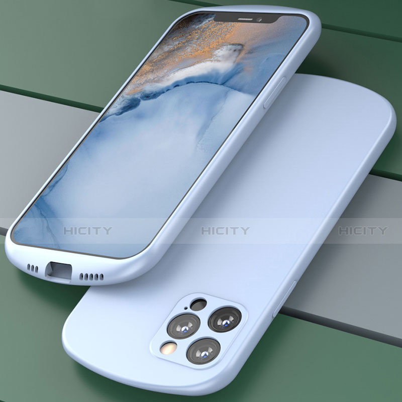 Funda Silicona Ultrafina Goma 360 Grados Carcasa N01 para Apple iPhone 12 Pro Purpura Claro