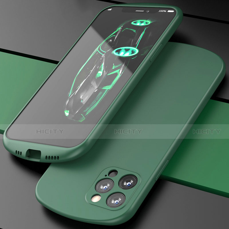 Funda Silicona Ultrafina Goma 360 Grados Carcasa N01 para Apple iPhone 12 Pro Verde