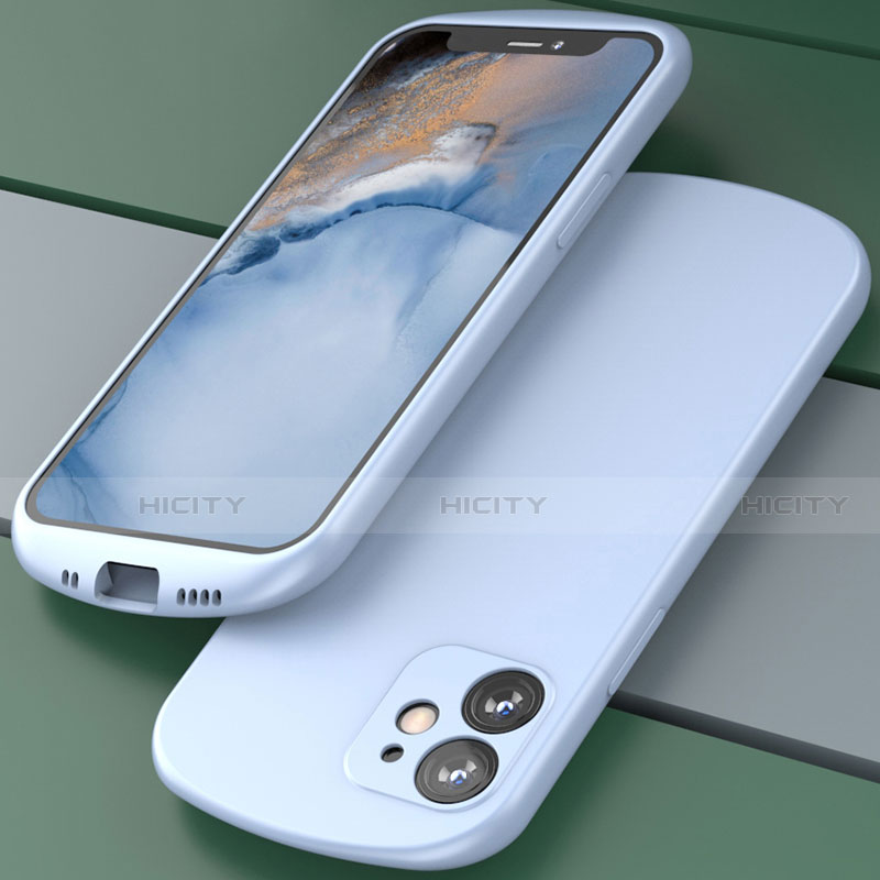 Funda Silicona Ultrafina Goma 360 Grados Carcasa N01 para Apple iPhone 12 Purpura Claro
