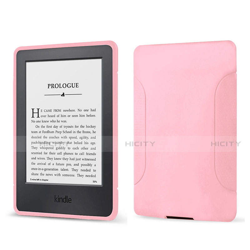 Funda Silicona Ultrafina Goma 360 Grados Carcasa para Amazon Kindle 6 inch Rosa