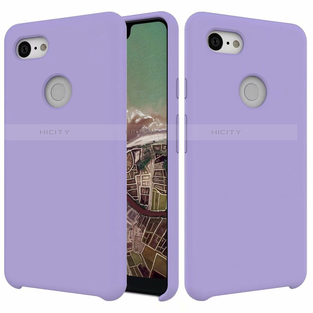 Funda Silicona Ultrafina Goma 360 Grados Carcasa para Google Pixel 3 XL Morado