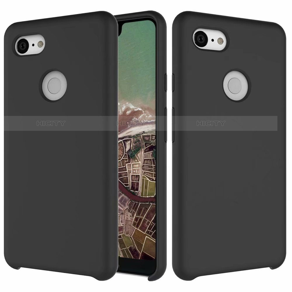 Funda Silicona Ultrafina Goma 360 Grados Carcasa para Google Pixel 3 XL Negro