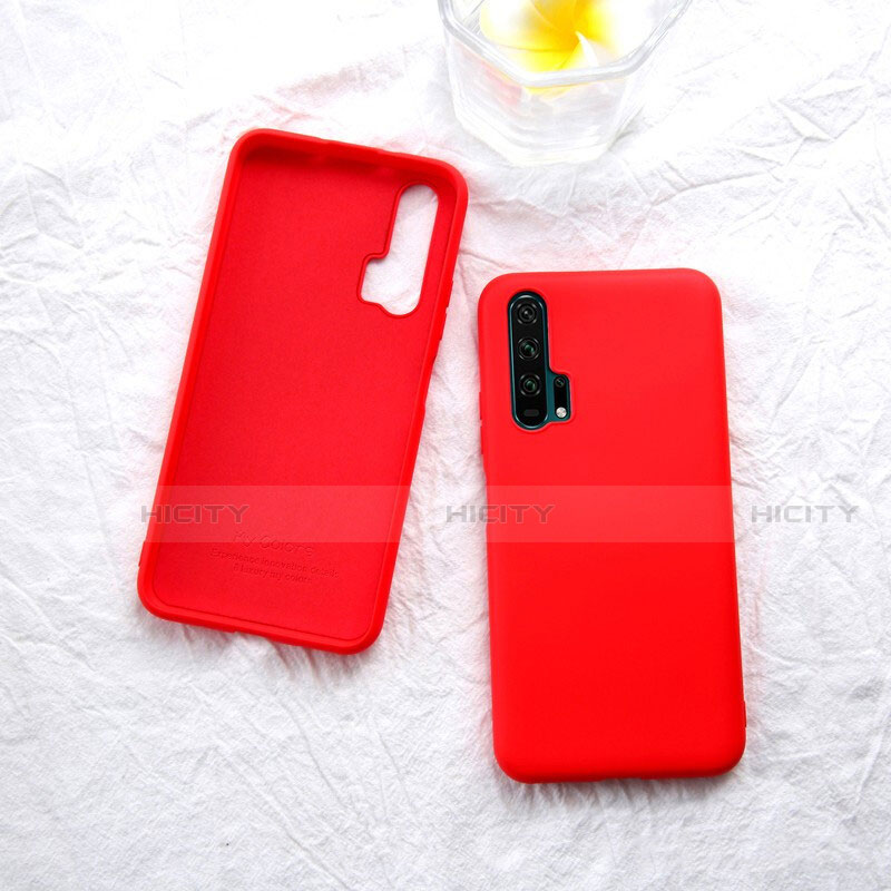 Funda Silicona Ultrafina Goma 360 Grados Carcasa para Huawei Honor 20 Pro Rojo