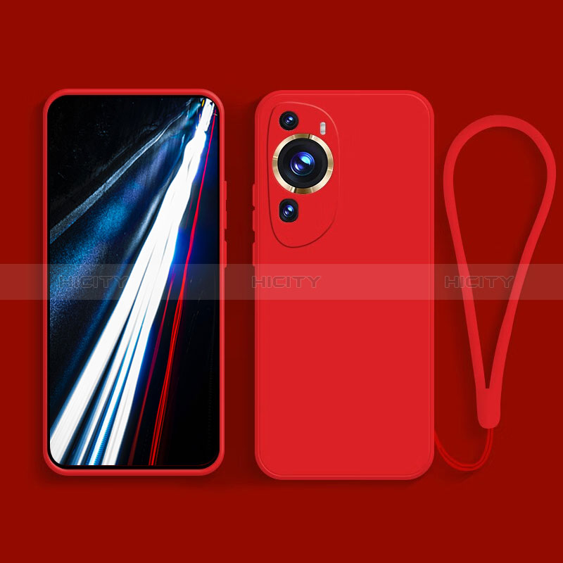 Funda Silicona Ultrafina Goma 360 Grados Carcasa para Huawei P60 Art Rojo