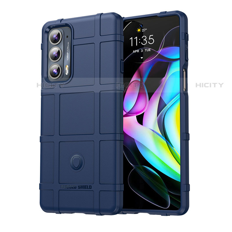 Funda Silicona Ultrafina Goma 360 Grados Carcasa para Motorola Moto Edge Lite 5G Azul