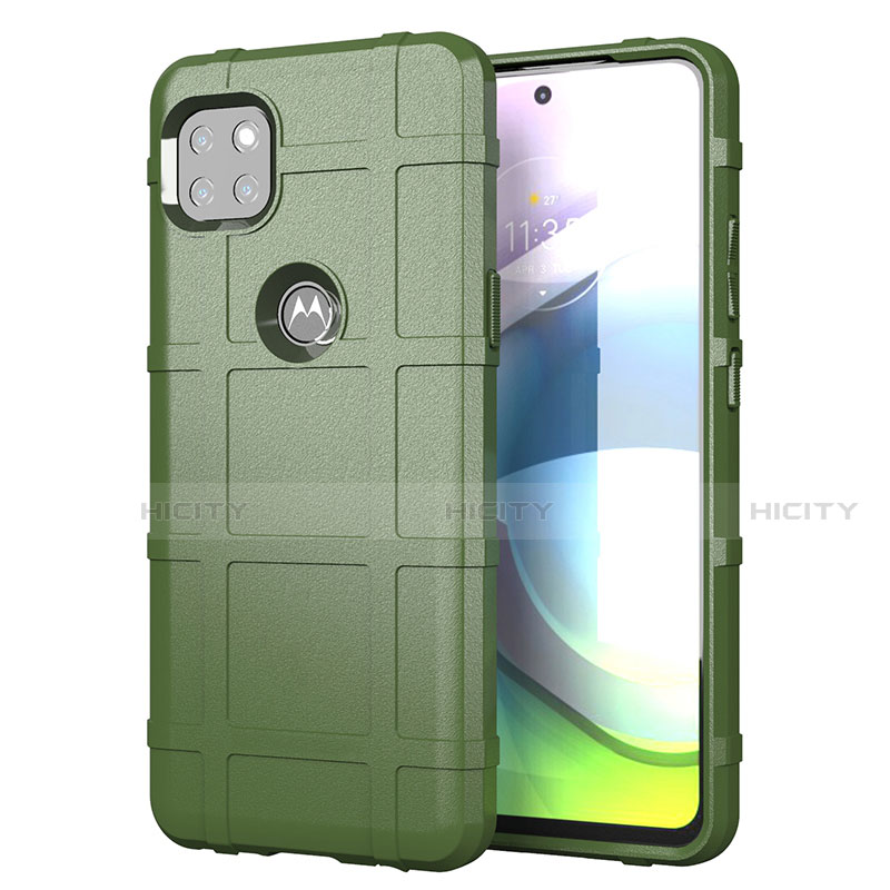 Funda Silicona Ultrafina Goma 360 Grados Carcasa para Motorola Moto G 5G Ejercito Verde