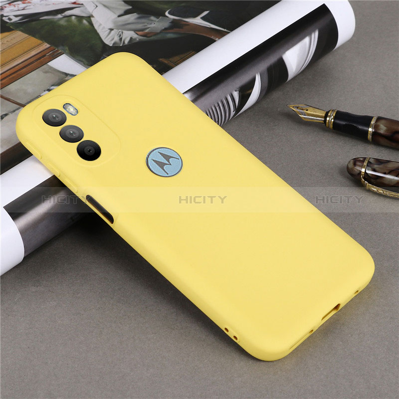 Funda Silicona Ultrafina Goma 360 Grados Carcasa para Motorola Moto G41 Amarillo