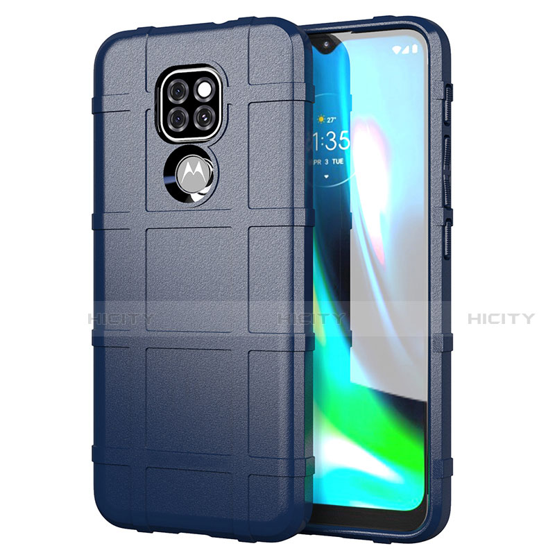 Funda Silicona Ultrafina Goma 360 Grados Carcasa para Motorola Moto G9 Play Azul