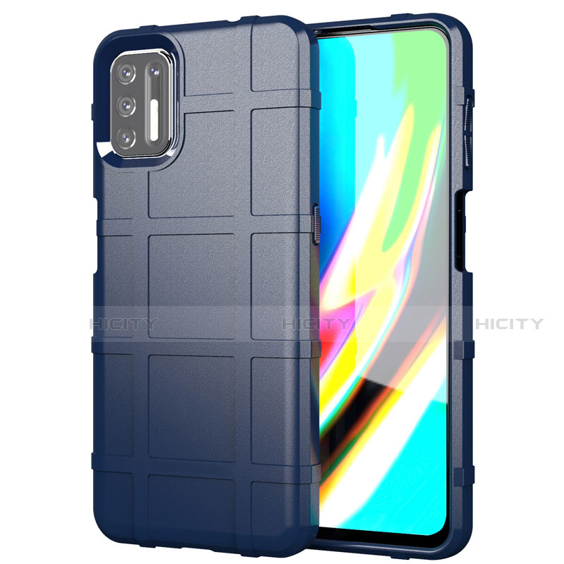 Funda Silicona Ultrafina Goma 360 Grados Carcasa para Motorola Moto G9 Plus Azul