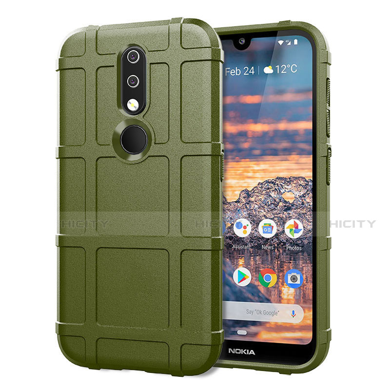 Funda Silicona Ultrafina Goma 360 Grados Carcasa para Nokia 4.2 Ejercito Verde