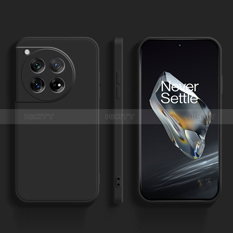 Funda Silicona Ultrafina Goma 360 Grados Carcasa para OnePlus 12 5G Negro