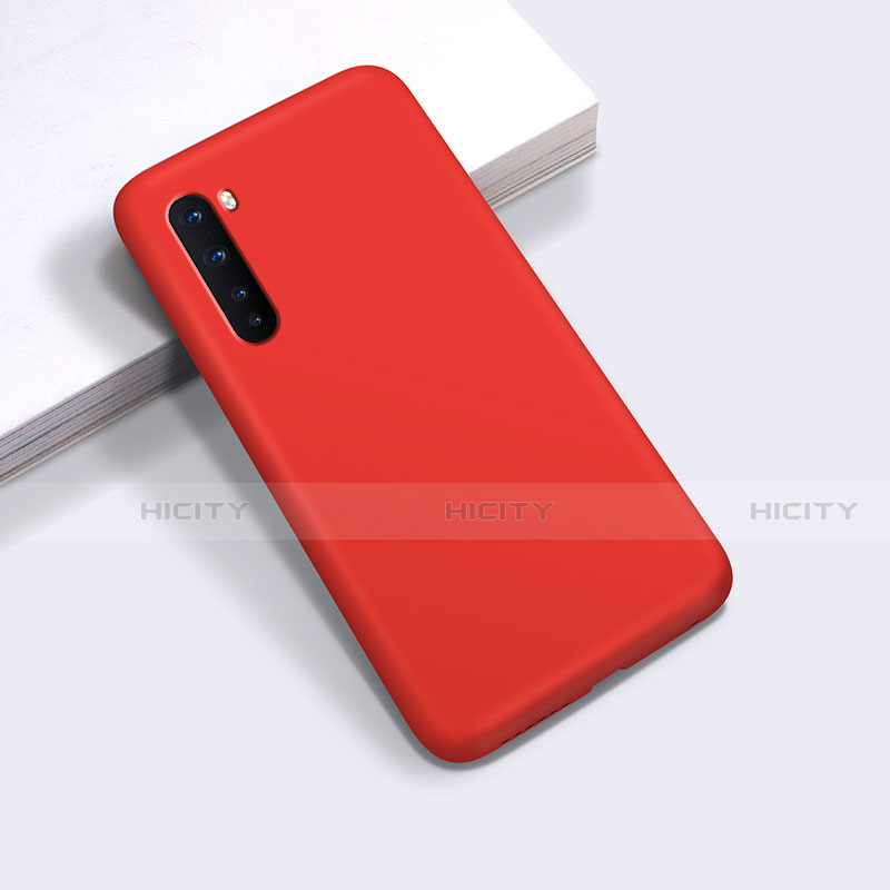 Funda Silicona Ultrafina Goma 360 Grados Carcasa para OnePlus Nord Rojo