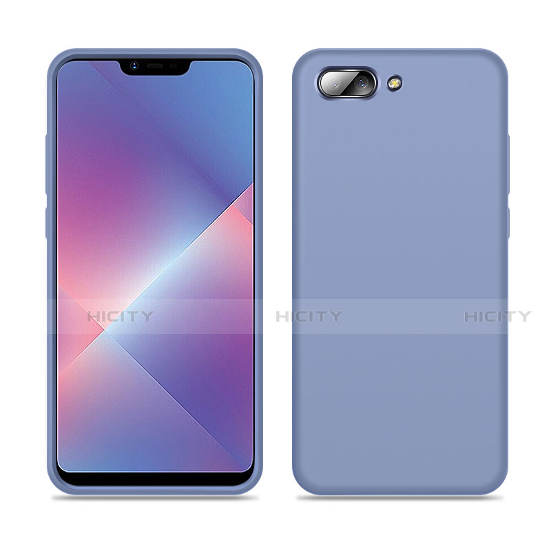 Funda Silicona Ultrafina Goma 360 Grados Carcasa para Oppo A12e Gris Lavanda