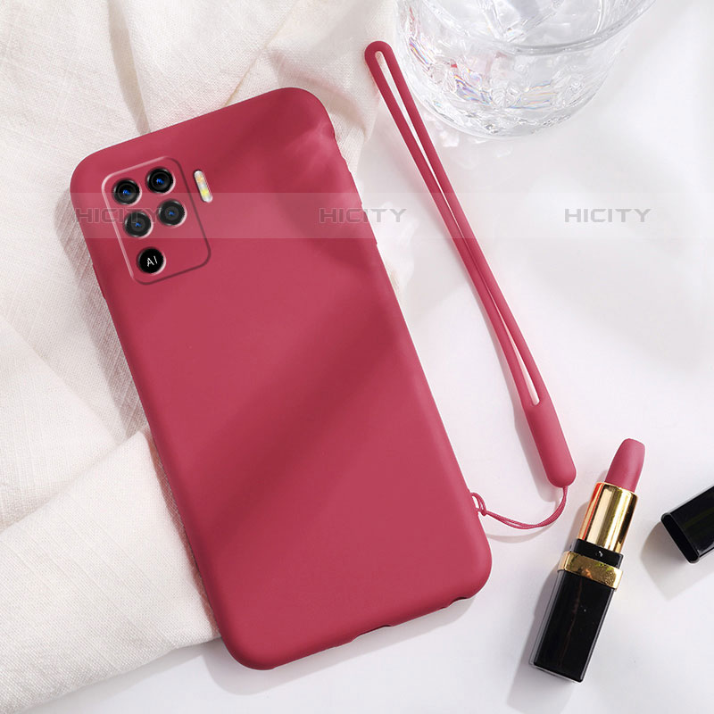 Funda Silicona Ultrafina Goma 360 Grados Carcasa para Oppo F19 Pro Rojo